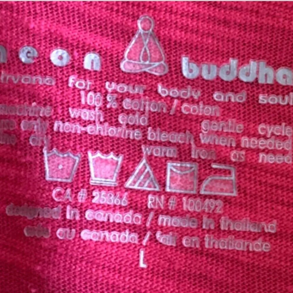 Neon Buddha Stepping Out Button Up Tunic Top L Pink #69C - Picture 10 of 10